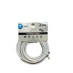 Onn 25ft RG6 Coax Cable for TV Satellite Cable/Antenna DVR #A-6-15-0